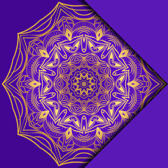 Card Template With Mandala Pattern. For Business Card, Meditation Class. Illustration. Vector