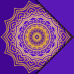 Card Template With Mandala Pattern. For Business Card, Meditation Class. Illustration. Vector