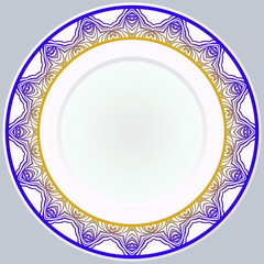 Round Ornament. Vector Illustration. For Modern Interiors Design, Wallpaper.