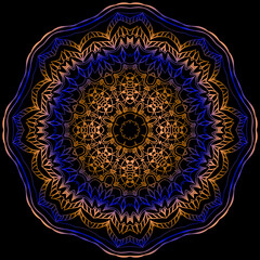 Decorative round lace ornate mandala. Vintage pattern. Vector