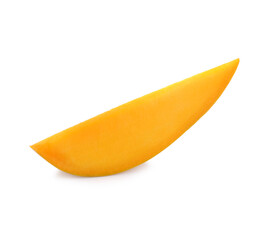 mango slice isolated on white background Clipping Path