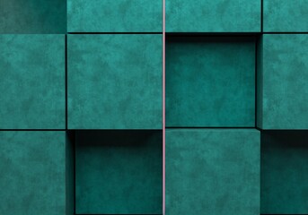 Fototapeta premium Abstract green colorful geometric background