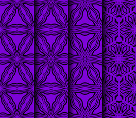 Set of Geometric Pattern. Seamless Texture Color Background. Vector illustration.