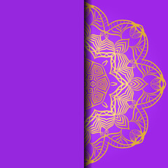 Ethnic Mandala ornament. Templates with mandalas. Vector illustration for congratulation or invitation.