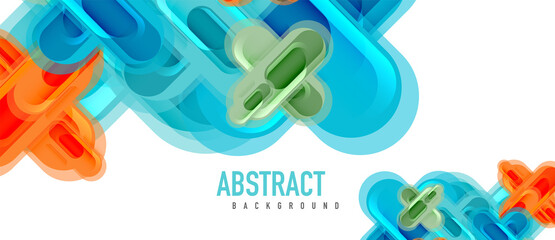 Modern vector glass cross shape abstract technology background for cover, placard, poster, banner or flyer
