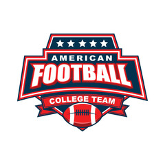 American Football Badge Logo Design Template