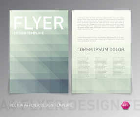 Flyer design template with geometric pattern. leaflet, brochure, print page, banner, cover, poster