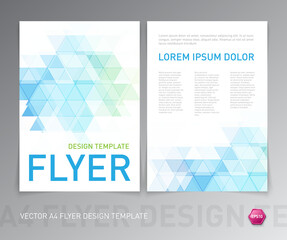 Flyer design template with geometric pattern. leaflet, brochure, print page, banner, cover, poster