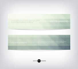 horizontal web banners with modern geometric backgrounds