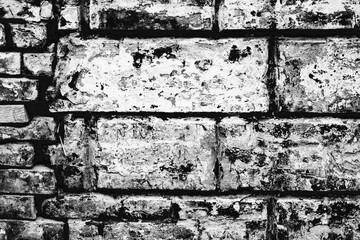 Abstract old white brick wall textured background