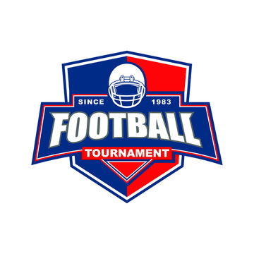 American Football Badge Logo Design Template