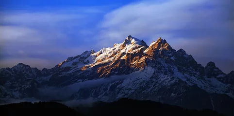 Foto op Plexiglas Kangchenjunga Kangchenjunga close up view from Pelling in Sikkim, India.