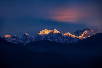 Photo sur Plexiglas Kangchenjunga Kangchenjunga close up view from Pelling in Sikkim, India.