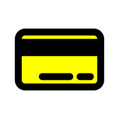 yellow payment card icon