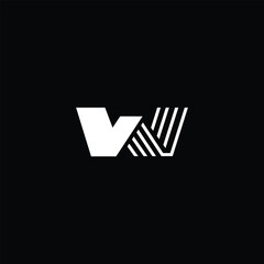 Minimal elegant monogram art logo. Outstanding professional trendy awesome artistic W WW initial based Alphabet icon logo. Premium Business logo white color on black background