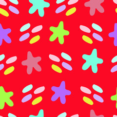 Vector  starfish  and stones seamless pattern design.Perfect for decorative  projects  and fabrics.