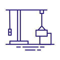 crane lifting tower line style icon