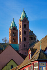 Obraz premium Cathedral in Speyer, Germany. The Imperial Cathedral Basilica of the Assumption