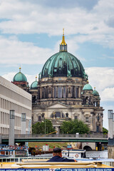 Berlin Cathedral, Berliner Dom seen from the Spree River, Berlin Germany