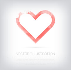 vector watercolor heart
