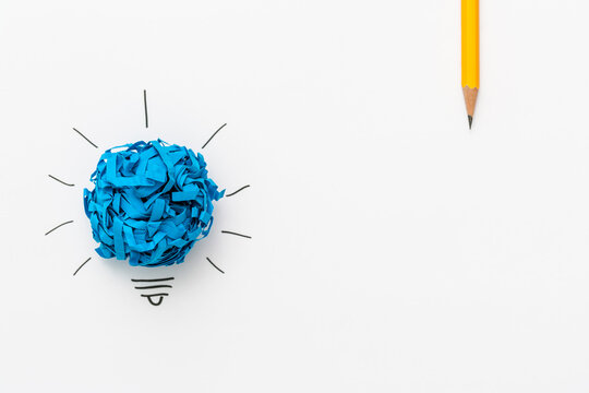 Concept of idea and innovation with paper ball