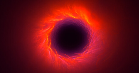 3D rendering abstract multicolored fractal light background with bright center