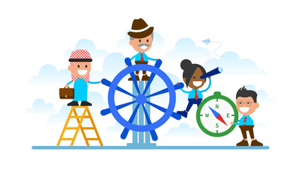 Leadership qualities in a creative team.
