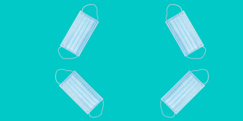 Surgical mask isolated with clipping mask, medical gear equipment for protect from corona virus 2019 avoid infection from disease.