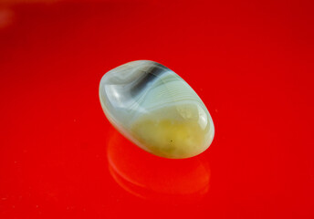 Agate is a strong healing stone with beautiful gray and white stripes from botswana
