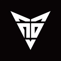 ND Logo monogram with back drop shape logo design template