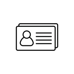 Id Card line icon 
