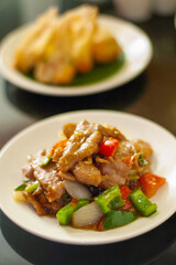 stir fried pork with sweet pepper