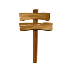 Double wooden signboard illustration. Outdoor, signboard, navigation. Signboard concept. illustration can be used for topics like navigation, trip, signs