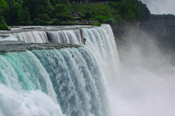 The Niagara Falls on a cloudy day, shot in American side.