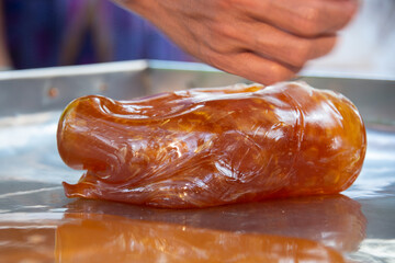 marble caramel sugar prepare for thai saimai