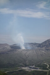a small eruption of Mt.Aso