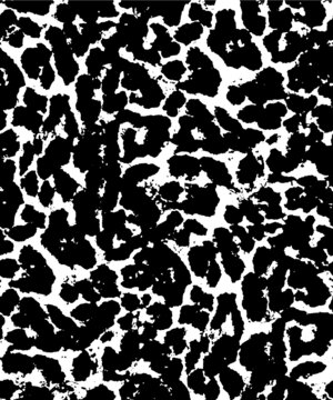 Seamless Endless Hand Drawn Vector Abstract Geometric Shapes Leopard Print Animal Skin Pattern
