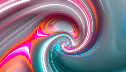 Obraz premium Abstract modern background with smooth neon liquid lines. Light lines, bright accent background. Acrylic fluid abstract.