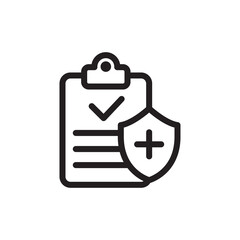 medical report icon vector symbol template