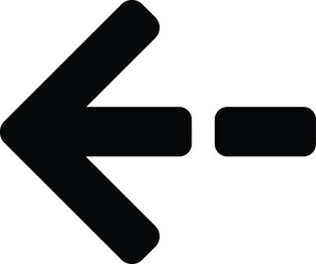 Fototapeta premium Black Back or Left Arrow Vector Design For Graphic Resource or Design