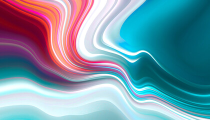 Abstract modern background with smooth neon liquid lines. Light lines, bright accent background. Acrylic fluid abstract.