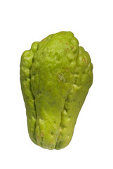 Chayotte (chouchou ou christophine) sur fond blanc
