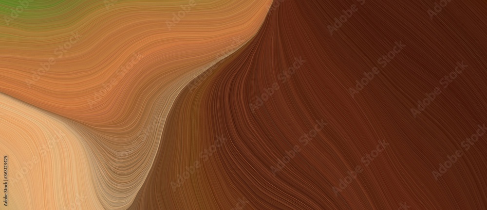 Aufkleber background graphic element with abstract waves design with chocolate, dark red and peru color