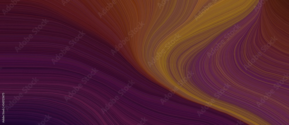 Poster background graphic element with smooth swirl waves background design with old mauve, very dark magen