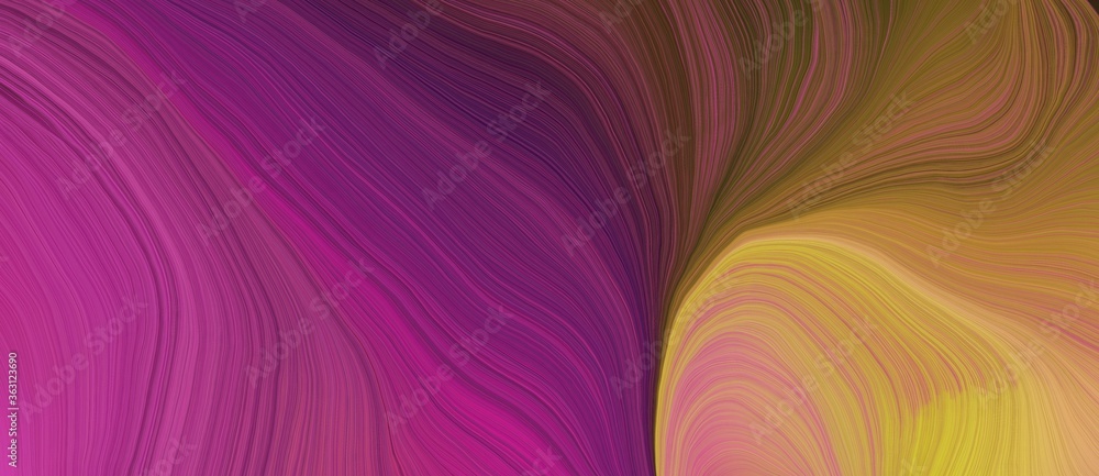 Poster background graphic design with smooth swirl waves background design with dark moderate pink, peru an