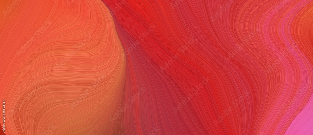 Poster background graphic element with modern waves background illustration with moderate red, pale violet 