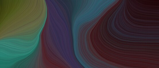 Obraz premium background graphic illustration with modern curvy waves background illustration with very dark violet, very dark pink and sea green color