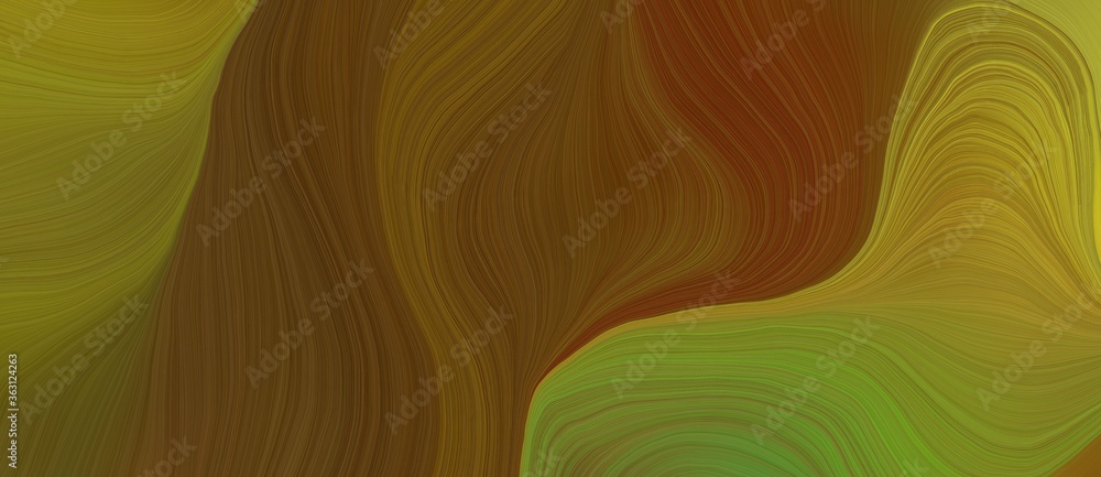 Aufkleber background graphic design with modern soft swirl waves background design with chocolate, olive drab 