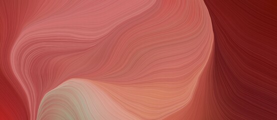 background graphic illustration with elegant curvy swirl waves background design with indian red, dark red and rosy brown color