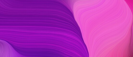 background graphic design with modern waves background illustration with dark magenta, neon fuchsia and indigo color